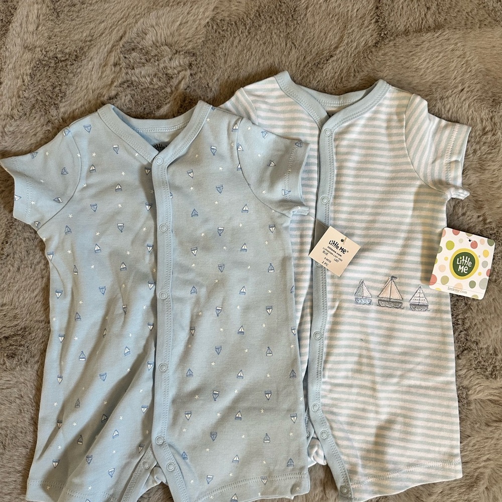 Little Me Sailboat Romper Set – Size 6 Months (NWT)